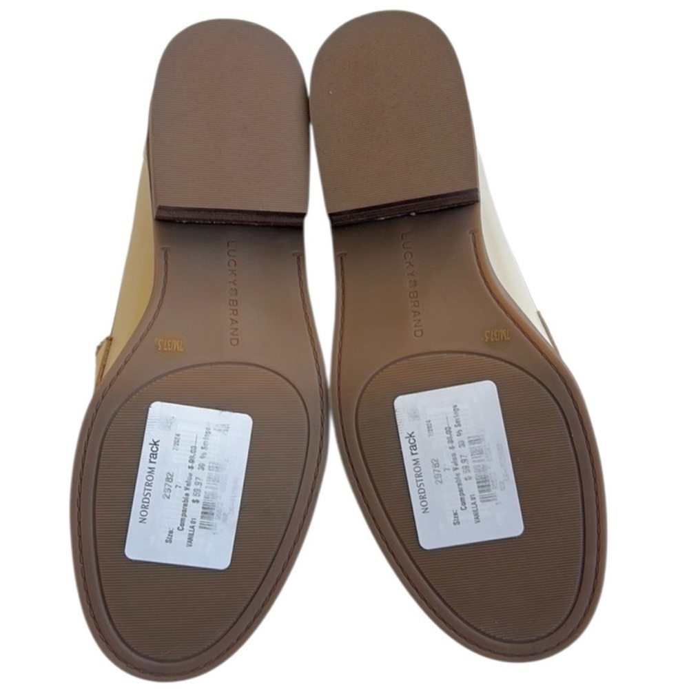 Like New Lucky Brand Leather Floriss
Loafers Cream Size 7 - Picture 9 of 9